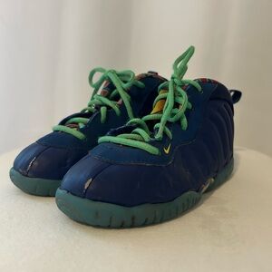 Kids Nike Posite One Blue Kaleidoscope High Tops